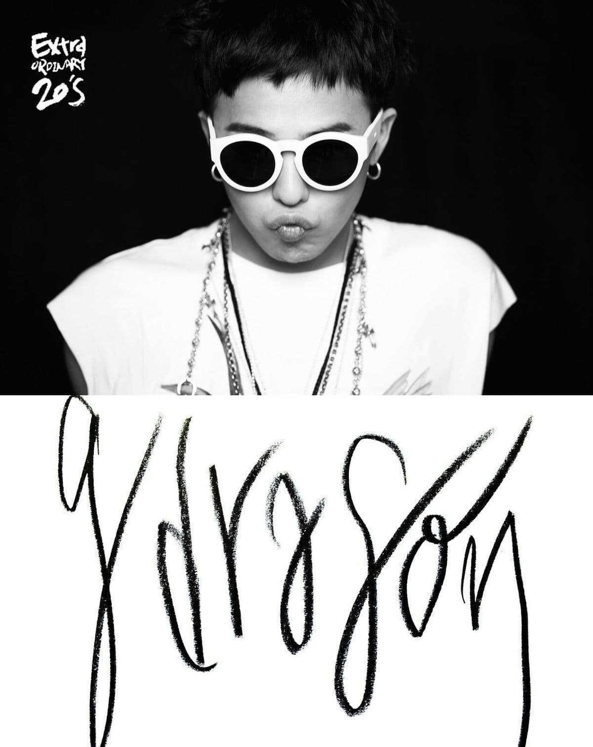 G-Dragon portrait and signature