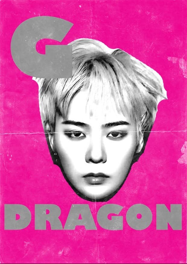 G-Dragon pink poster