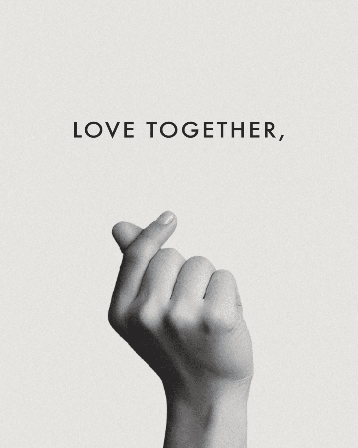 Love Together hand gesture